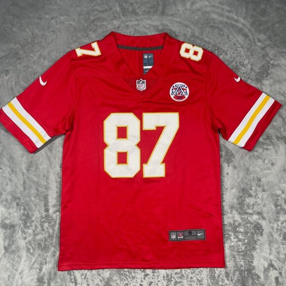 Nike NFL Kansas City Chiefs Travis Kelce #87 Red On Field Jersey Mens Small - Picture 1 of 9